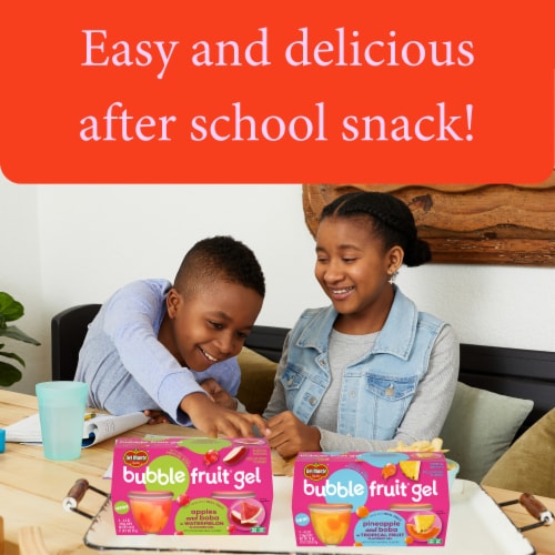 Del Monte Bubble Fruit Gel Apple Watermelon Fruit Cup Snacks Perspective: right