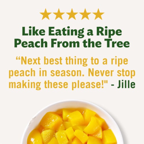 Del Monte® Diced Peaches Fruit Cup Snacks No Sugar Added 4 Pack Perspective: right