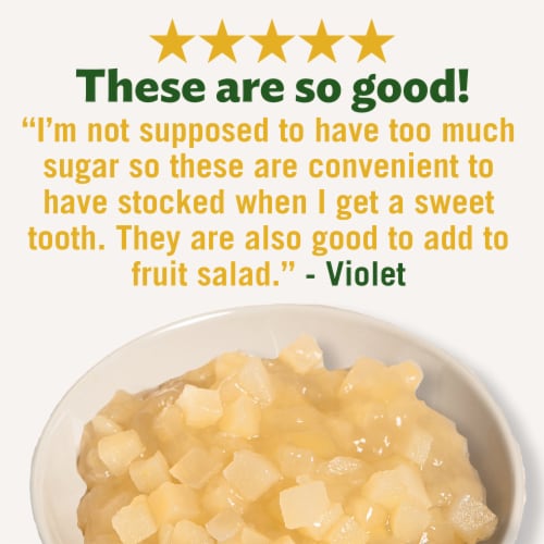 Del Monte No Sugar Added Diced Pears Fruit Cup Snacks Perspective: right