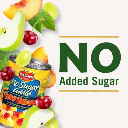 Del Monte® Very Cherry No Sugar Added Mixed Fruit in Water Canned Fruit Perspective: right