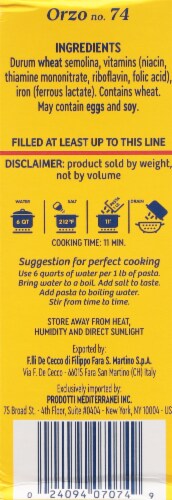 De Cecco Orzo Pasta Perspective: right