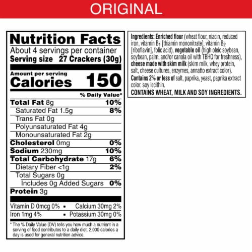 Cheez-It® Original Cheese Snack Crackers Perspective: right