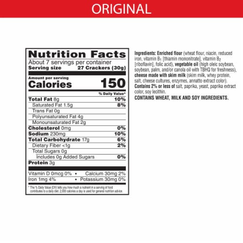 Cheez-It® Original Cheese Snack Crackers Grab Bags Perspective: right