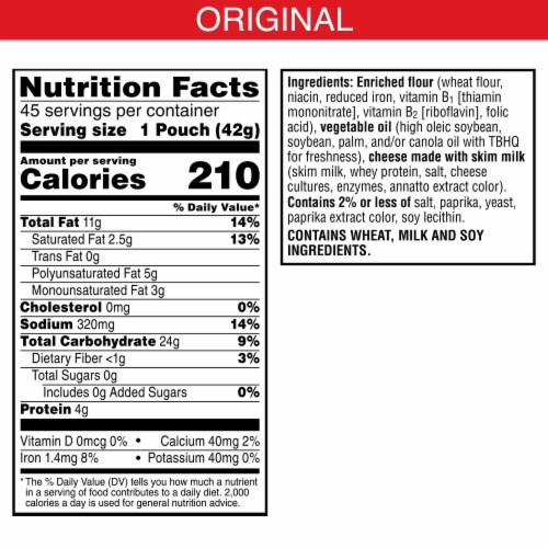 Cheez-It® Original Cheese Snack Crackers Single Serve Perspective: right
