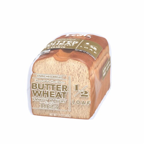 Lewis Bake Shop Half Loaf Butter Wheat Bread Perspective: right