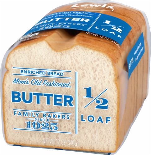 Lewis Bake Shop Butter Half Loaf White Bread Perspective: right