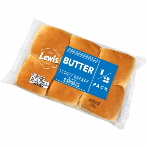 Lewis Bake Shop Butter Rolls 1/2 Pack 6 Count Perspective: right