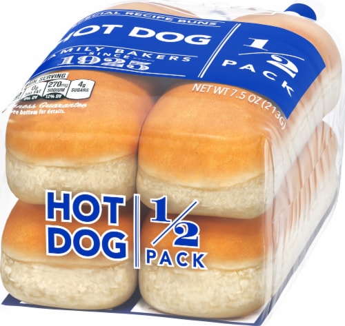 Lewis Bake Shop White Half Pack Hot Dog Buns Perspective: right
