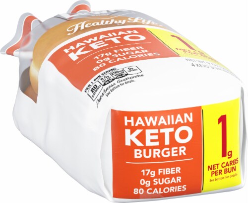 Healthy Life Keto Sweet Hawaiian Hamburger Buns Perspective: right