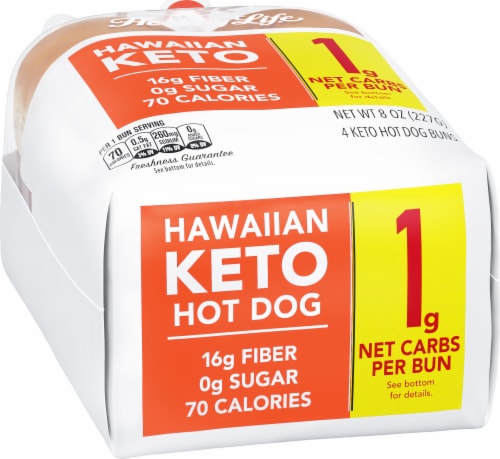 Lewis Bake Shop Hawaiian Keto Hot Dog Buns Perspective: right
