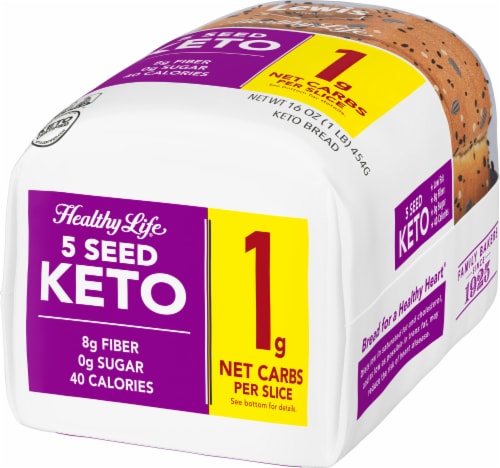 Lewis Bake Shop Healthy Life Keto 5 Seed Bread Perspective: right