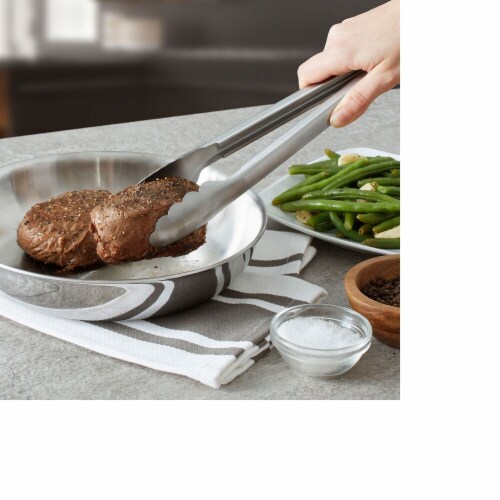 KitchenAid® Gourmet Stainless Steel Silver Utility Tongs Perspective: right
