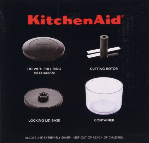KitchenAid® Manual Food Chopper - Black Perspective: right