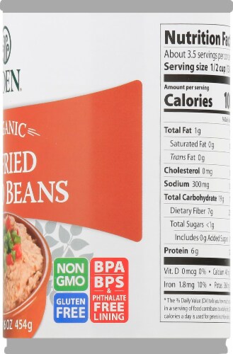 Eden Organic Refried Pinto Beans Perspective: right