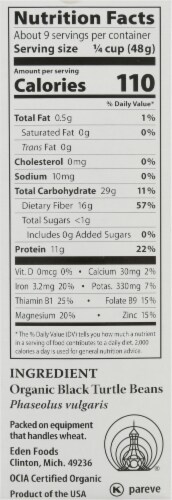 Eden Organic Dry Black Beans Perspective: right