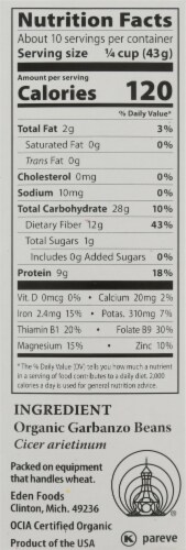 Eden® Organic Garbanzo Beans Perspective: right