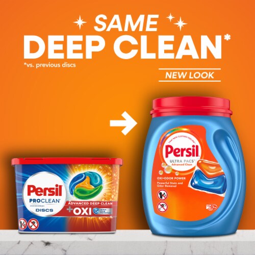 Persil® Ultra Pacs™ Advanced Clean Oxi+Odor Power Laundry Detergent Pacs Perspective: right