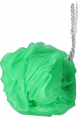 Handy Solutions Assorted Exfoliating Mesh Bath Puff with Rope Loop Perspective: right