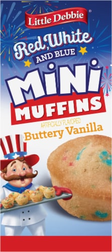Little Debbie® Red, White, and Blue Buttery Vanilla Mini Muffins Perspective: right