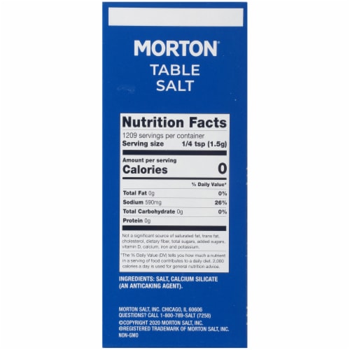 Morton® Table Salt Perspective: right
