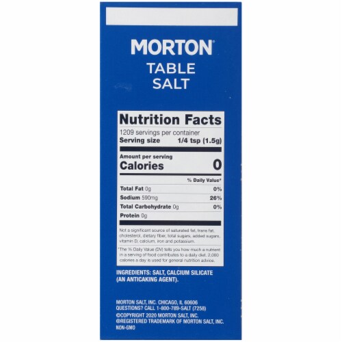 Morton® Table Salt Perspective: right