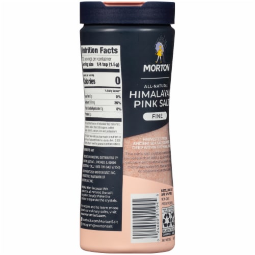 Morton® All-Natural Fine Himalayan Pink Salt Perspective: right