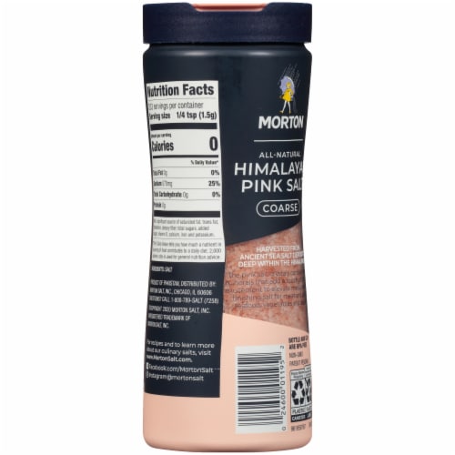 Morton® All-Natural Coarse Himalayan Pink Salt Perspective: right