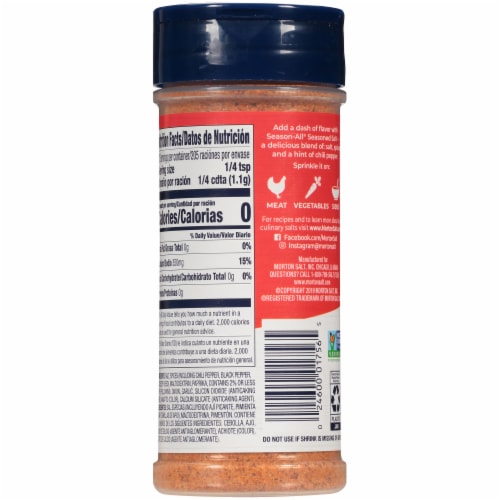 Morton® Season-All® Seasoned Salt Shaker Perspective: right