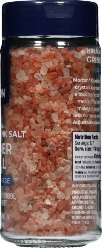 Morton® All-Natural Extra Coarse Himalayan Pink Salt Grinder Perspective: right