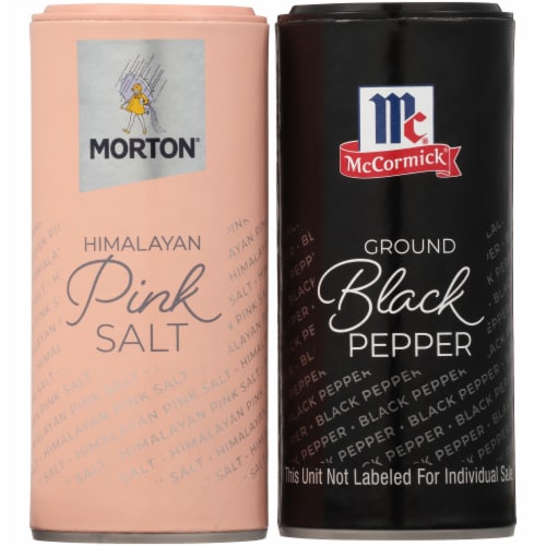 Morton® Himalayan Pink Salt and McCormick® Black Pepper Variety Shaker Pack Perspective: right