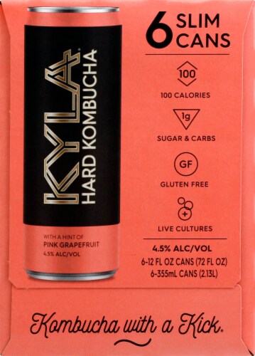 KYLA Pink Grapefruit Hard Kombucha Perspective: right