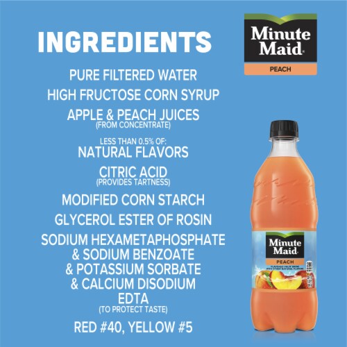 Minute Maid Peach Fruit Juice Drink Perspective: right