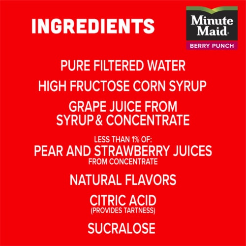 Minute Maid Berry Punch Flavored Fruit Juice Drink Perspective: right