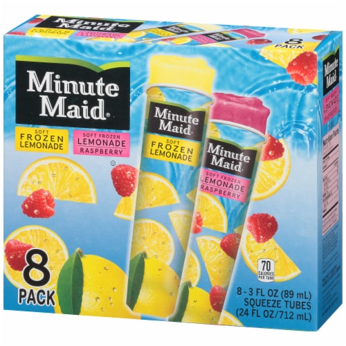 Minute Maid Soft Frozen Lemonade Variety Pack Ice Pops Perspective: right