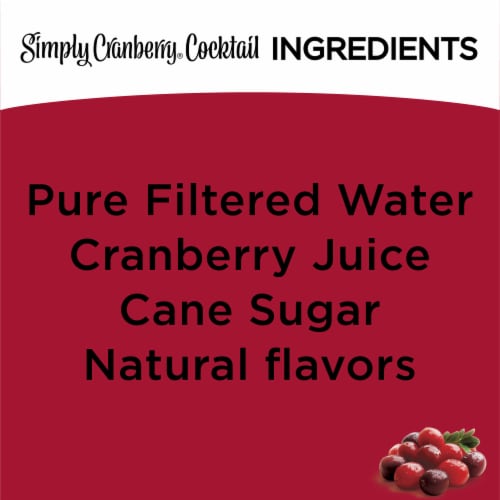 Simply Cranberry Cocktail Fruit All Natural Juice Perspective: right