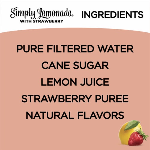 Simply Lemonade with Strawberry Fruit Juice Drink Perspective: right