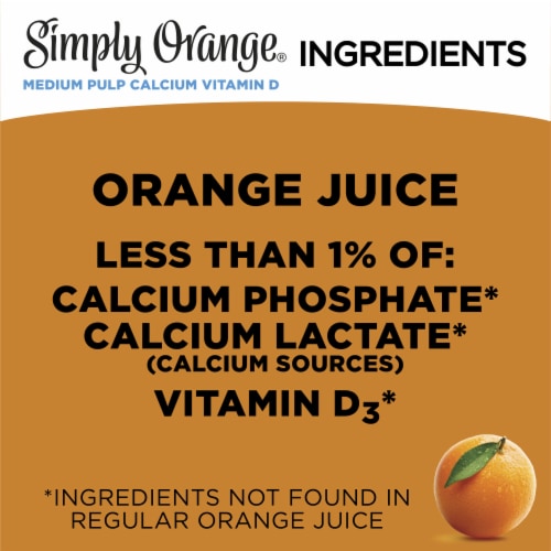 Simply Orange Medium Pulp with Calcium & Vitamin D Orange Juice Perspective: right