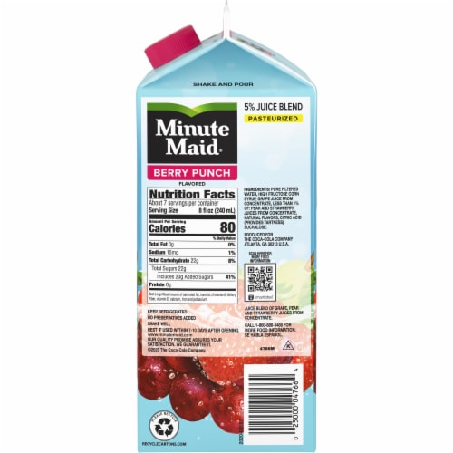 Minute Maid Berry Punch Fruit Juice Drink Perspective: right