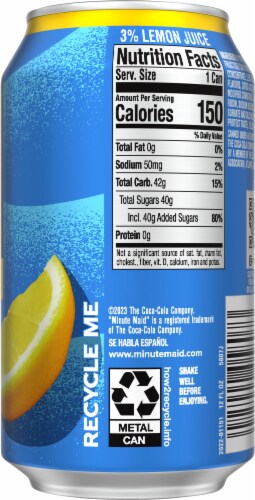 Minute Maid Lemonade Fruit Juice Drink Perspective: right