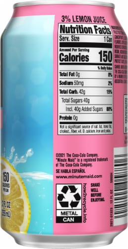 Minute Maid® Pink Lemonade Can Perspective: right