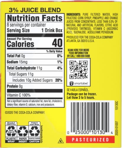 Hi-C® Flashin' Fruit Punch Juice Boxes Perspective: right