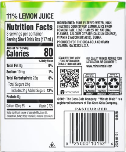 Minute Maid® Lemonade Boxes Perspective: right