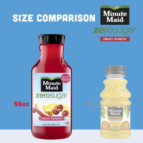 Minute Maid Zero Fruit Punch No Sugar Added Fruit Juice Drink Perspective: right