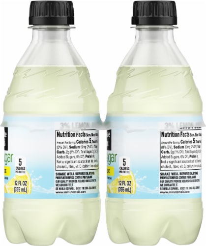 Minute Maid® Zero Sugar Lemonade Bottles Perspective: right