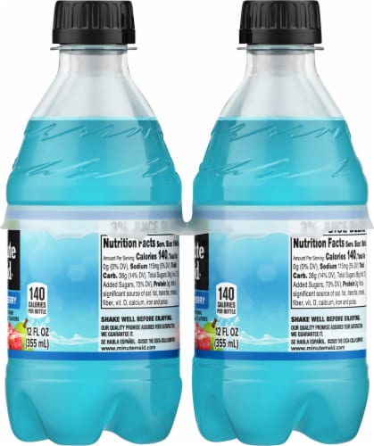 Minute Maid® Blue Raspberry Flavored Fruit Drink Bottles Perspective: right
