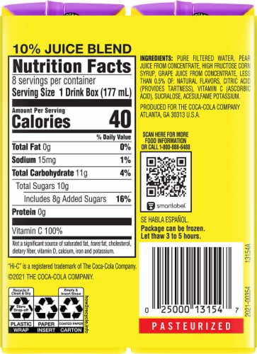 Hi-C® Grabbin Grape Cartons Perspective: right