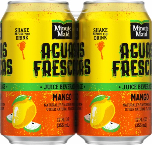 Minute Maid Aguas Frescas Naturally Flavored Mango Juice Drink, 16