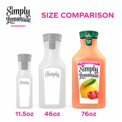 Simply® Lemonade with Raspberry Bottle Perspective: right