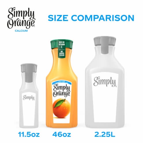 Simply® Orange Juice with Calcium Bottle Perspective: right