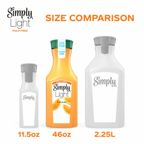 Simply® Light Pulp Free Orange Juice Bottle Perspective: right
